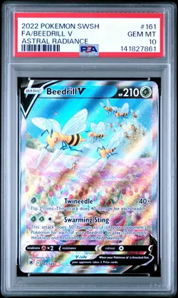 PSA 10 Beedrill V 161/189 Astral Radiance Pokemon - Image 1