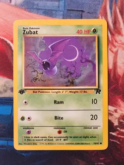 Zubat 70/82 Team Rocket 1st Edition Pokemon TCG WOTC - Image 1