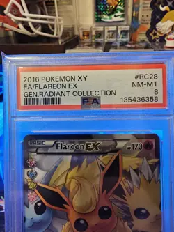 Pokemon Generations Radiant Collection Flareon EX Full Art RC28 - PSA 8 - Image 3