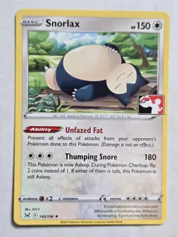Snorlax 143/196 Pokemon Prize Pack Series 3 LP Lost Origin - Image 1