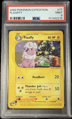 2002 Pokemon Expedition 77 Flaaffy PSA 9 Mint - Image 1