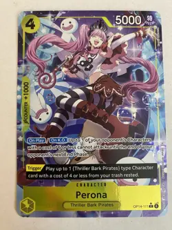 One Piece Perona OP14-111 R 1 Star Alt Art The Azure Sea's Seven - Image 1