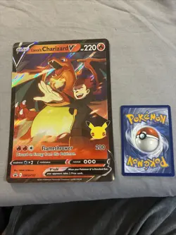 Lance's Charizard V SWSH133 JUMBO OVERSIZED Black Star Promo Pokemon Card - Image 1