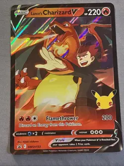 Lance's Charizard V SWSH133 JUMBO OVERSIZED Black Star Promo Pokemon Card - Image 3