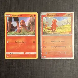 Pokemon - 2 Charmander Holo Cards: Detective Pikachu #4, Scarlet & Violet 151 #4 - Image 1