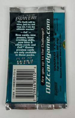 DragonBall Z Cell Saga C 12 Card Booster Pack Vintage 2001 Factory Sealed - Image 2