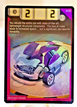 Feather Frame rare Hot Wheels Acceleracers Foil #160/246 Collectible Card Game - Image 2