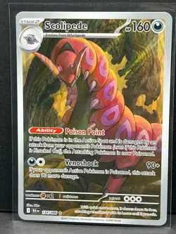 Scolipede 134/086 Pokemon TCG Black Bolt Illustration Rare Card NM/M Condition - Image 1