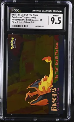 CGC 9.5 The Tail End Of The Race First Movie Topps 50 Foil Pokemon Card - Image 1