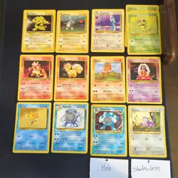 Pokemon Card Lot 13 Base Set Holo Poliwrath Shadowless Rattata 1999 WOTC Vintage - Image 1