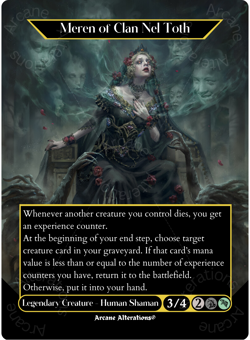Meren of Clan Nel Toth - Full Art Altered Art Custom Cards - Image 1