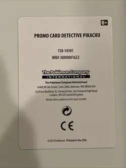 Detective Pikachu - (Stamped) SM190 Holo PROMO NOT SEALED Movie Pokemon Card - Image 3