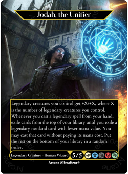 Jodah, the Unifier - Full Art Altered Art Custom Cards - Image 1