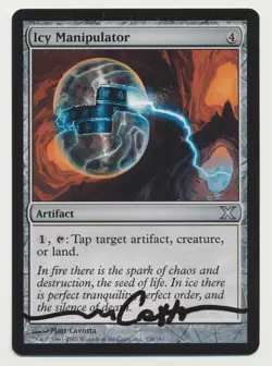 MTG Magic the Gathering 10th Matt Cavotta Signed Artist Proof Icy Manipulator LP - Image 1