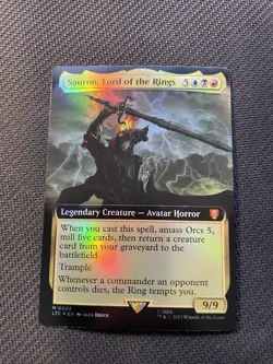 MTG Sauron, Lord of the Rings *EXTENDED ART FOIL* Lord of the Rings 92 NM - Image 1