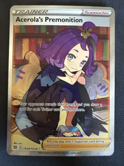 Acerola's Premonition TG24/TG30 Brilliant Stars Trainer Gallery Holo Pokemon NM - Image 1