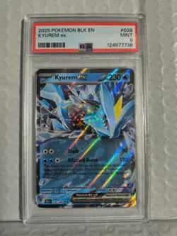 2025 Pokemon BLK EN Kyurem ex #028 PSA 9 - Image 1