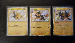 Shinx & Luxio & Luxray Shiny Holo Rare Paldean Fates NM Pokemon Baby 135 136 137 - Image 1