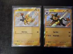 Shinx & Luxio & Luxray Shiny Holo Rare Paldean Fates NM Pokemon Baby 135 136 137 - Image 2