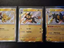 Shinx & Luxio & Luxray Shiny Holo Rare Paldean Fates NM Pokemon Baby 135 136 137 - Image 3
