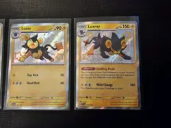 Shinx & Luxio & Luxray Shiny Holo Rare Paldean Fates NM Pokemon Baby 135 136 137 - Image 4