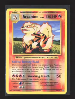 Pokemon XY - Evolutions #18/108 Reverse Holo Arcanine - Image 1