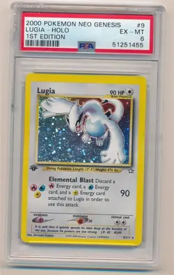 2000 POKEMON NEO GENESIS LUGIA HOLO 1ST EDITION #9 PSA 6 - Image 1