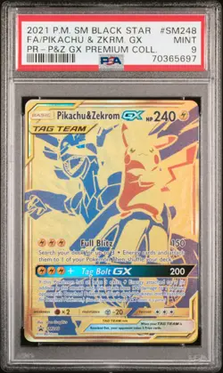Pikachu & Zekrom Gx SM248 Premium Collection Sm Black Star Promo Pokemon PSA 9 - Image 1