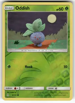 Oddish (6) SM - Unbroken Bonds Common,Reverse Holo Pokemon Near Mint or Better - Image 1