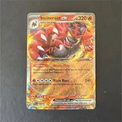 Pokemon Incineroar EX 034/162 SV05: Temporal Forces Double Rare Holo 320HP - Image 1