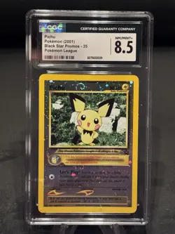 Pichu Reverse Holo Japanese Neo Premium File Pokemon Double Swirl CGC 8.5 ⚡🌀 - Image 1