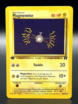 Magnemite 60/82 Common Team Rocket 1st Edition WOTC Pokemon TCG - LP - Image 1