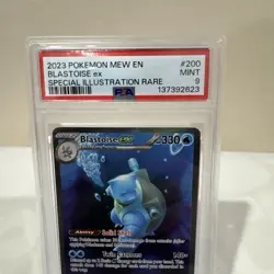 Blastoise Ex Special Illustration #200 2023 Pokemon Mew 151 PSA MINT 9 - Image 3