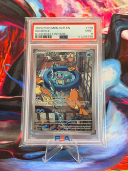 Pokemon Squirtle 148/142 Sv07 Stellar Crown Illustration Rare - PSA 9 MINT - Image 1
