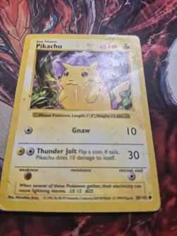 Pikachu 58/102 Red Cheeks Shadowless - Pokemon Base Set (HP) - Image 2