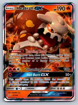 Pokemon Heatran GX Ultra Rare SM - Unified Minds 25/236 NM - Image 1