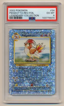 PSA 6 Pokemon Legendary Collection Reverse Holo Rare PIdgeotto 34/110 EX/MT! - Image 1