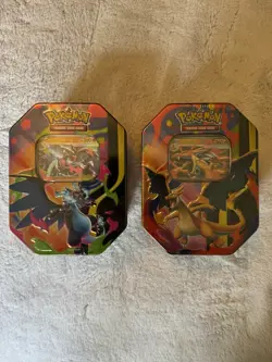 Lot of 2 Pokemon TCG Mega Charizard X + Y ex Tin Bundle Sealed New *IN HAND* - Image 1