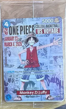 Monkey.D.Luffy (055) (College Basketball US Voyage) P-055 One Piece SEALED - Image 1