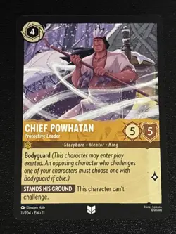 Disney Lorcana Winterspell Chief Powhatan - Protective Leader 11/204 NM - Image 1