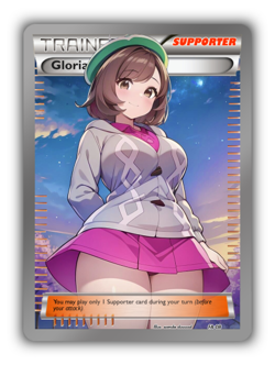 Gloria Trading Card - Sexy Adult Anime Waifu Custom Made Trainer | PARODY - Image 1