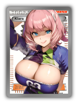 Klara Trading Card - Sexy Adult Anime Waifu Custom Made Trainer | PARODY - Image 1