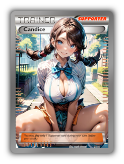 Candice Trading Card - Sexy Adult Anime Waifu Custom Made Trainer | PARODY - Image 1