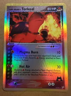 POKEMON EX TEAM MAGMA VS TEAM AQUA TORKOAL REVERSE HOLO CARD 12/95 LP - Image 1