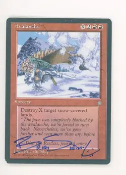 MTG Magic the Gathering Ice Age AVALANCHE 💎 Signed Proof BRIAN SNODDY - Image 1