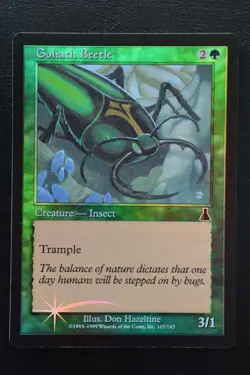 Magic The Gathering MTG GOLIATH BEETLE FOIL Urza's Destiny LP Lightly Played - Image 1
