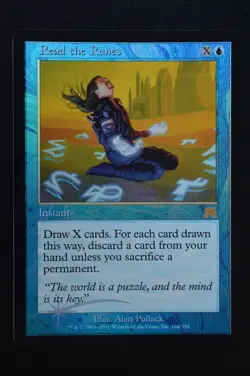 Magic The Gathering MTG READ THE RUNES FOIL Onslaught LP Lightly Played - Image 1