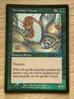 Yavimaya Wurm Foil Urza's Legacy - Near Mint - Image 1