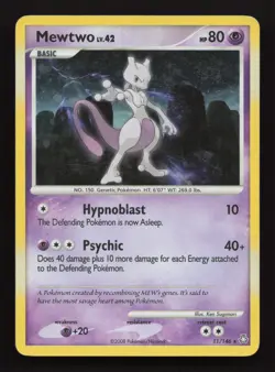 Pokemon TCG Mewtwo 11/146 Legends Awakened Holo Rare 2008 MP - Image 1