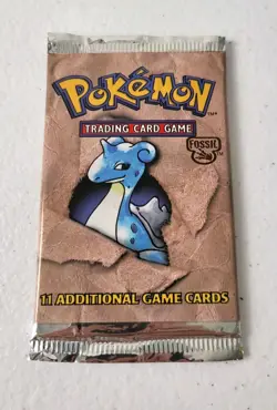 21.27g - HEAVY Pokemon TCG Fossil Set Booster Pack *NEW/SEALED* - Lapras Art - Image 2